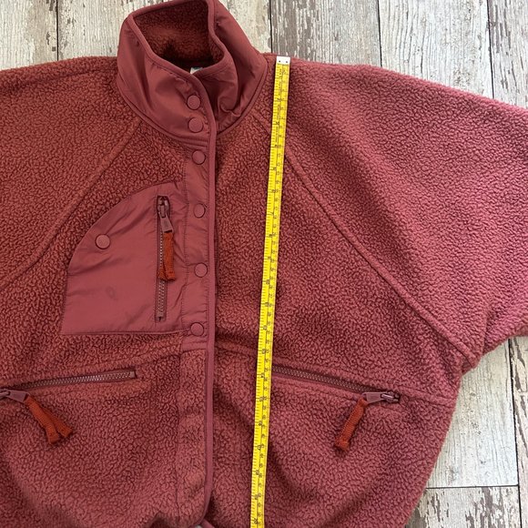 Free People FP Movement Hit the Slopes Fleece Jacket Henna - Picture 12 of 15